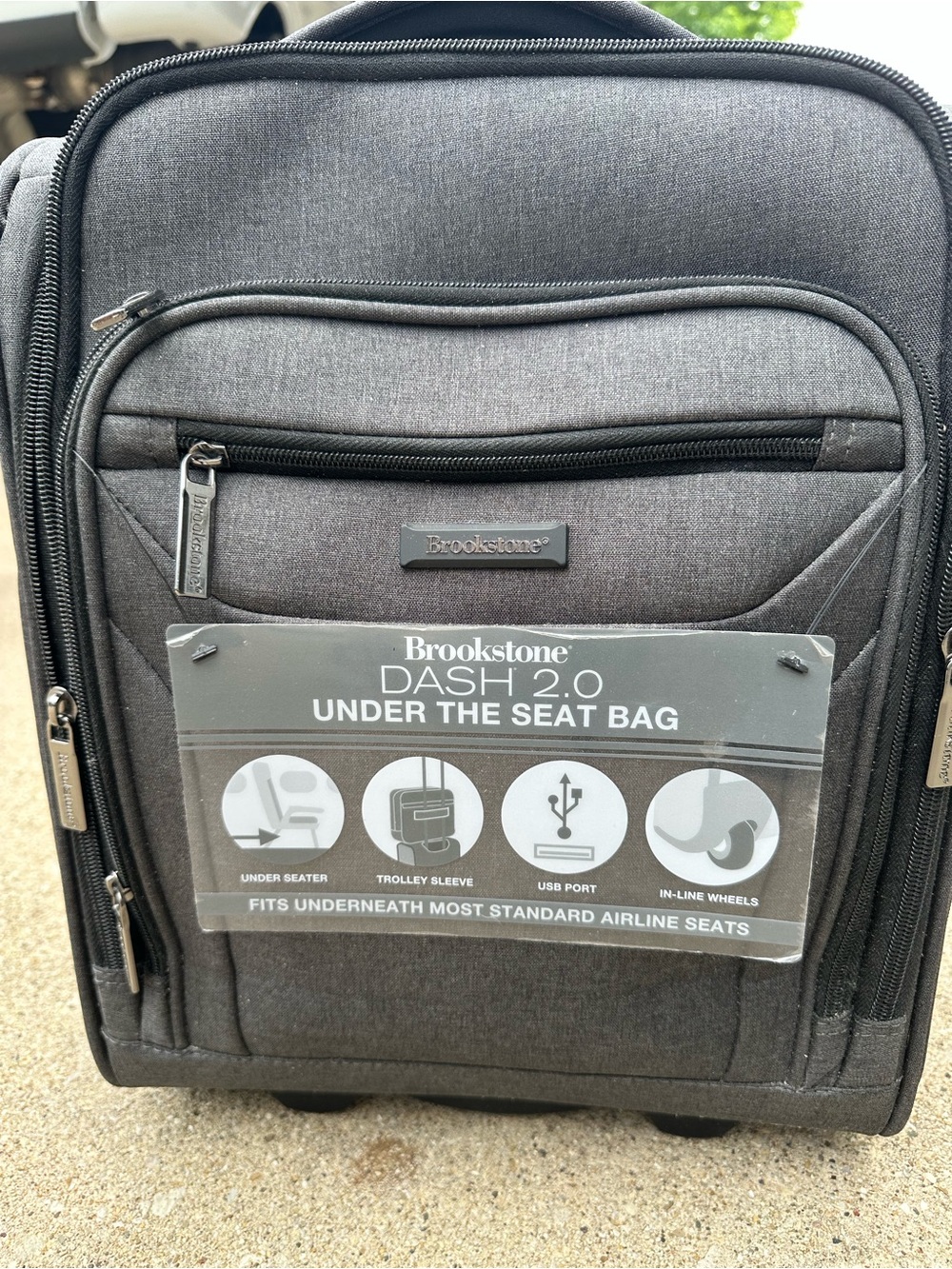 Brookstone Dash 2.0 Under-Seat Travel Bag in Charcoal